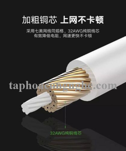 Ugreen 50354 5M màu Đen Cáp mạng LAN CAT6 bọc lưới cao cấp NW117 30050354